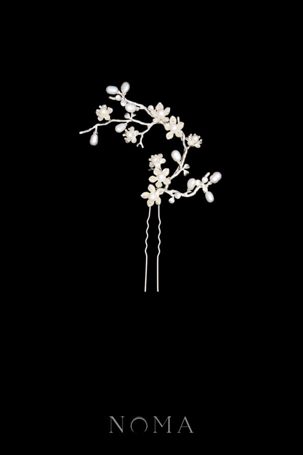925-202400012-Floral-Tree-Sideway-Hairpin-Doff-Silver