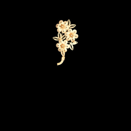 Traditional Floral Brooch - Doff Gold