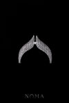 Curved Pyramid Hairvine - White Gold