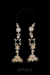 Royal Fan Bird Earrings Headband - Gold