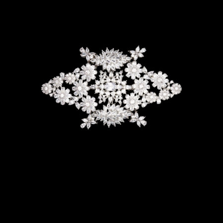 Dazzling Arrangement Brooch - White Gold