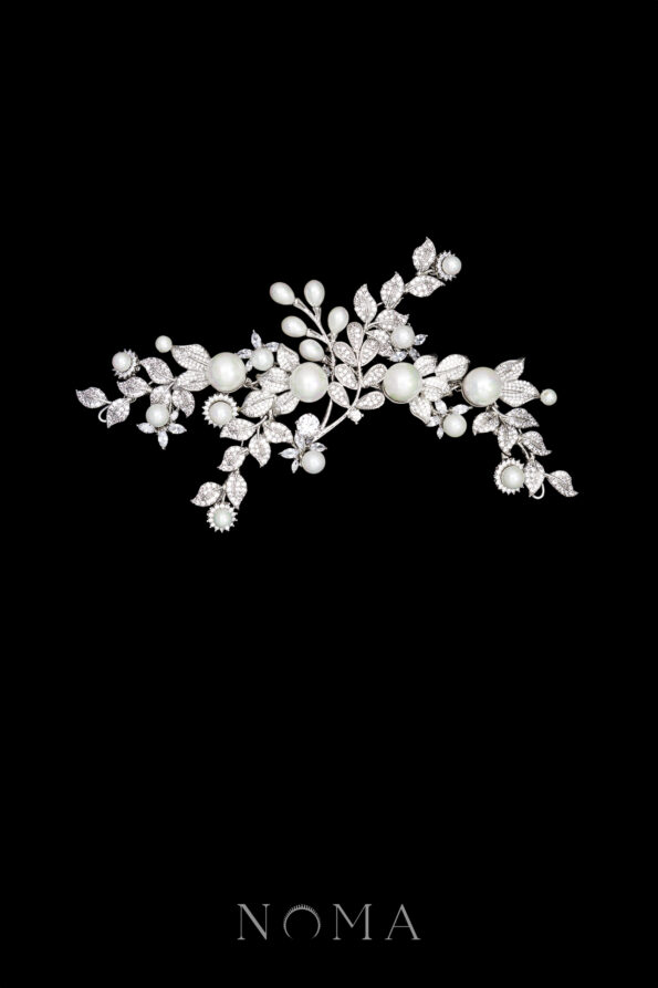 ACC-202400066-Modern-Paved-Vinery-Pearl-HairvineBrooch-White-Gold