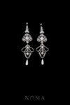 Baroque Ornaments Earrings - White Gold