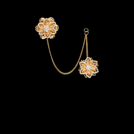 Keterikatan Kalbu Brooch - Gold