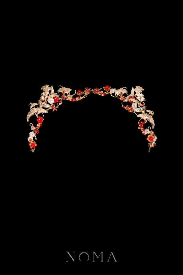 CHN-202300088-Crane-Ginkgo-Harmony-Side-Hairvine-Pair-Gold-Ruby-1-pair-1