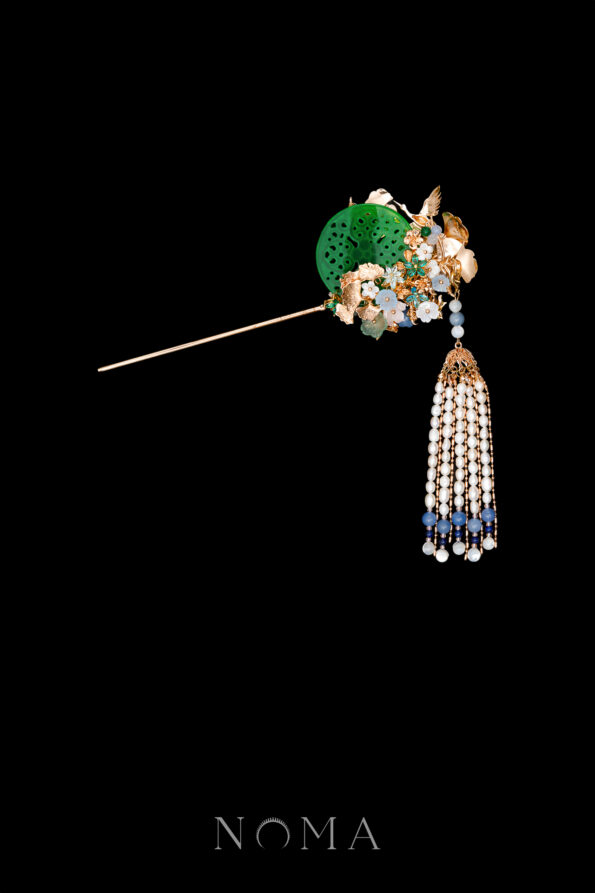 CHN-202400094-Carved-Jade-Crane-Ginkgo-Hairpin-Gold-Jade-Right-1