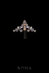 Peacock Ornament Middle Hairpin - Gold, Blue