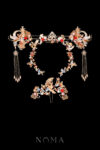 CHN-202400111-Harmonious-Phoenix-Pagoda-Ornament-Full-Set-Gold-Ruby-4-pcs