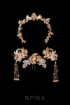 Harmonious Phoenix Pagoda Ornament Full Set - Gold, Pink (4 pcs)
