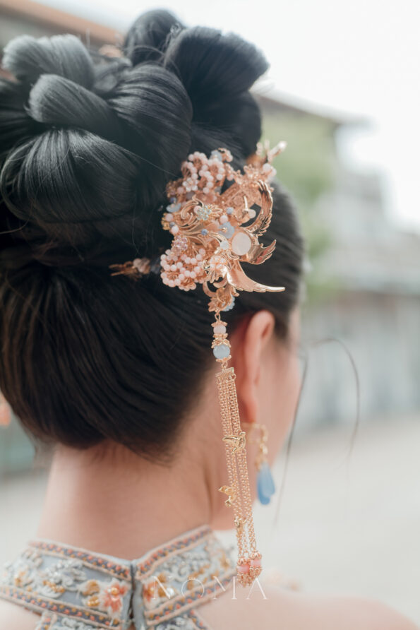 CHN-202400119-Harmonious-Crane-Pagoda-Ornament-Hairpin-Gold-Pink-Right-3