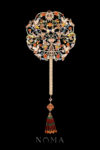 Colorful Heavenly Ornamental Fan - Gold