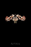 Crane Pavilion Lotus Willow Haircomb - Gold, Ruby
