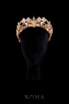 Peacock Embellished Ornament Crown - Gold, Pink
