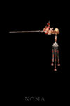 Lotus Lantern Hairpin - Gold, Ruby