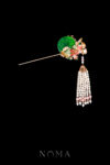 CHN-202400155-Carved-Jade-Crane-Ginkgo-Hairpin-Gold-Pink-Right
