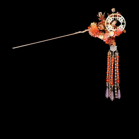 Through the Window Hairpin - Gold (Left)