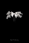 Bow et Perle Middle Hairpin - White Gold