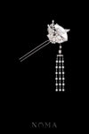 Bird et Perle Hairpin - White Gold