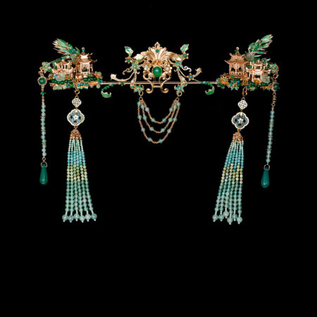 Colorful Oriental Ornament Set - Gold, Turquoise (3 pcs)