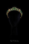 Colorful Oriental Ornament Crown - Gold, Turquoise