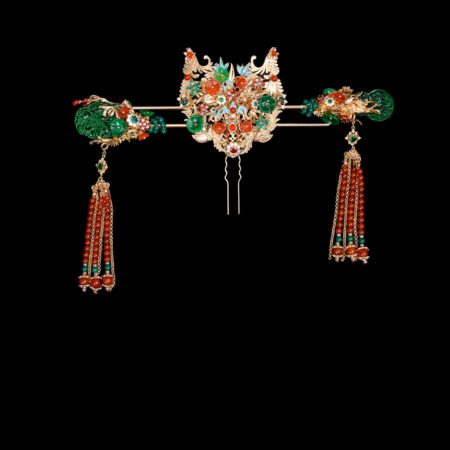 Jaded Bold Phoenix Set - Gold, Green (3 pcs)