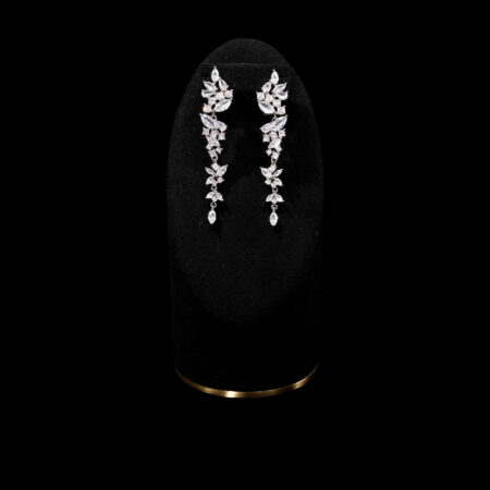 Gorgeous Chandelier Earrings - Rhodium White Gold