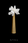 CC Floral Cascade Hairpin - White Silver, White