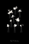 CC Peony Paved Leaf Hairpin Set - White Gold, White (9 pcs)