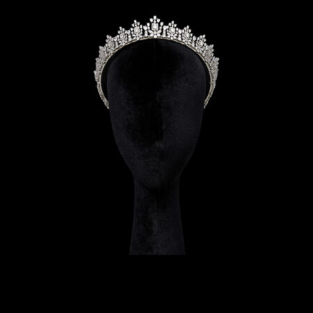 Key Elegance Crown - Rhodium White Gold, White Diamond