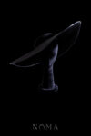 Black Velvet Wide Hat - Black
