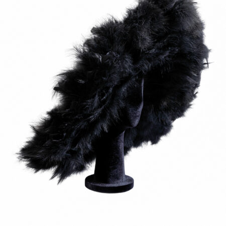Flamboyant Full Feather Hat - Black