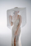 High Society Lace Fringe Curtain Hat - White