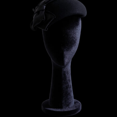 Satin Cap Millinery - Black
