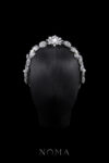 Extravagant Snowflakes Round Headband - White Gold