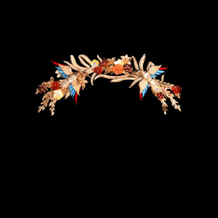 ET Wave Phoenix Deco Hairvine - Gold, Ruby