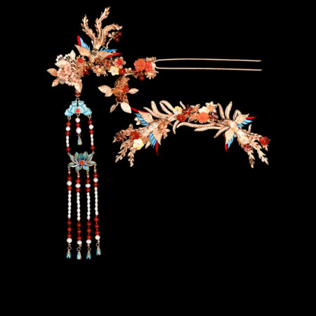 ET Wave Phoenix Deco Set - Gold, Ruby (2 pcs)