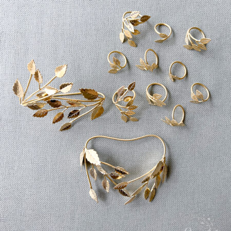Athens Leaves Handcuff Set - Doff Gold (11 pcs)