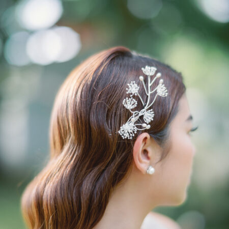 Dandelion Hairvine Pair - Rhodium White Gold (1 pair)