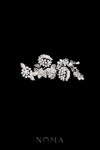 Flora et Perle Hairvine or Brooch - White Gold