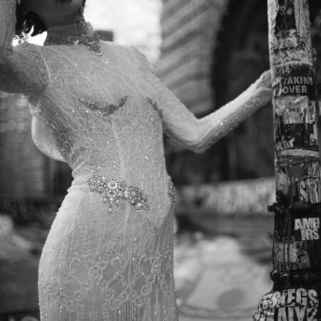 Baroque Ornaments Opulent Hairvine or Brooch - White Gold (Left)