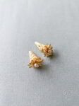Dewata Floral Suweng Earrings - Doff Gold