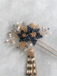 CHN-202000083-Navy-Beaded-Flower-Hairpin-Gold-Navy