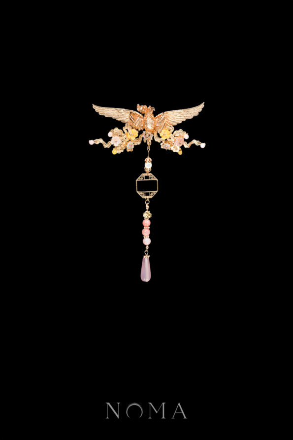 CHN-202500045-Winged-Phoenix-Cloud-Floral-Brooch-or-Hairvine-Gold-Pink