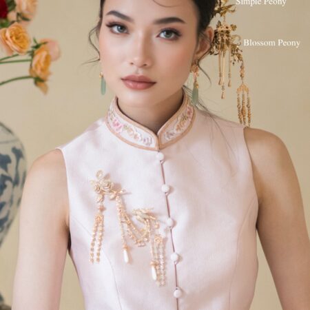 Lunar Golden Blossom Peony Hairpin - 18k Yellow Gold